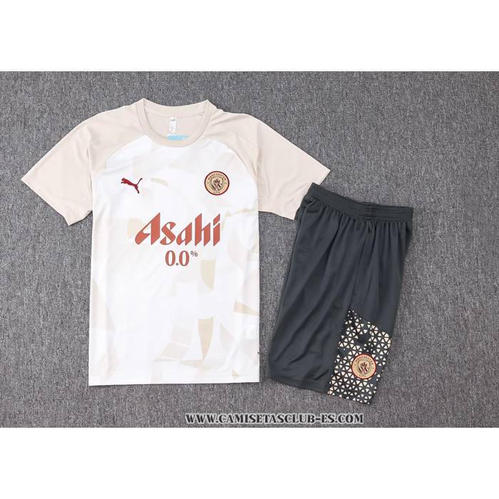Chandal del Manchester City 24-25 Manga Corta Amarillo - Pantalon Corto
